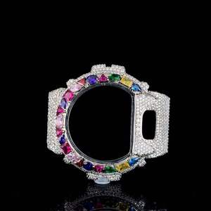 Caja y Bisel de Reloj con Incrustaciones de Diamantes GA2100, Accesorios para Reloj, Plata de Ley 925, Moissanita VVS, Pasa el Test de Diamantes - Product Image 1