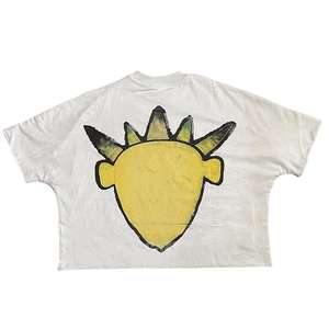 เสื้อยืดโอเวอร์ไซส์ลายกราฟิกสำหรับผู้ชาย พิมพ์ลายหน้าการ์ตูนสุดเก๋ แขนสั้น คอกลม สไตล์สตรีทแวร์ ฮิปฮอป ลำลอง ทรงหลวม ผ้าฝ้าย - Product Image 4