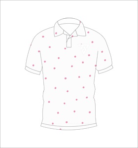 Camisa Polo Blanca Personalizada con Diseño de Lunares Rosas, Camisa Polo de Golf Estampada Informal para Hombre, Ligera y de Manga Corta - Product Image 1
