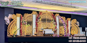 Escenario de Recepción de Boda con Temática Romana Blanca, Decoración de Escenario de Boda con Temática Romana de Moda, Increíble Decoración de Escenario de Boda Nocturna para Recepción, EE. UU. - Product Image 3