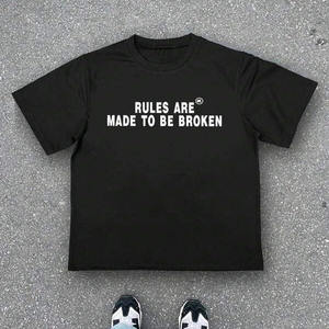 T-shirts pour hommes en coton 100% vintage, imprimés DTG, style streetwear, coupe ample et courte, vente en gros - Product Image 3