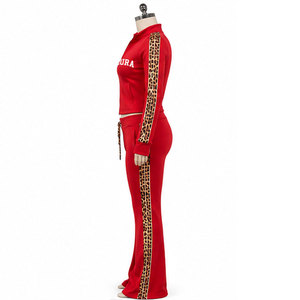 Wholesale Women's Streetwear Velvet Track Suit Rhinestone Logo <b>Velour</b> Long Sleeve Jogger Two-Piece Set-Breathable Eco-Friendly - Product Image 6