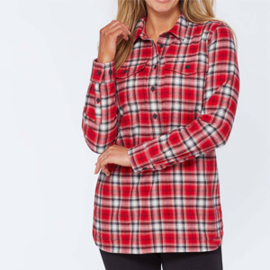Chemise en flanelle à carreaux pour femme, confortable et chaude, idéale pour la superposition en automne et en hiver, chemise en flanelle pour femme pour les activités de plein air - Product Image 4