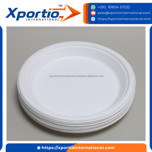 Plato Redondo de Bagazo 100% Compostable, Vajilla Desechable de Caña de Azúcar, Empaque Ecológico para Uso en Catering, Picnics y Fiestas al Aire Libre - Product Image 6