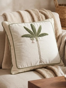 Funda de Cojín Cuadrada de Lino de Lujo Premium con Bordado 3D, Tamaño Personalizado para Decoración del Hogar y Hoteles - Product Image 4