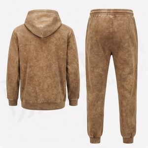 Conjunto de Sudadera con Capucha y Pantalones Deportivos de Algodón Grueso, Corte Holgado y Amplio, Personalizado por el Fabricante, para Gimnasio y Ropa Deportiva para Hombre - Product Image 2