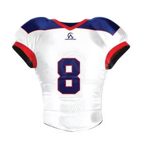 Uniforme de football américain robuste, adapté au sport, avec tissu respirant et design protecteur, et logo personnalisé. - Product Image 5