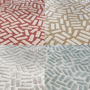 Premium Sage Green Hand Tufted Textured Area Rug Modern Abstract Geometric Design Wool Viscose Carpet Living Room Bedroom Decor - Product Image 3