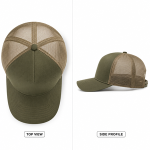 Unstructured Trucker <b>Cap</b> Custom 3D Puff Embroidery Perforated Mesh Back Polyester Front Panel Buckle Closure Design For Casual - Product Image 2