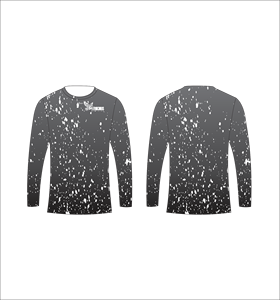 เสื้อตกปลาแห้งเร็วสีเทาลายจุดแขนยาวเสื้อยืดกีฬาแบบซับลิเมชั่น - Product Image 1