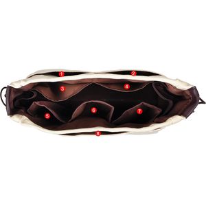 Grande Organizzatore per Borsa in Tela Beige con 10 Tasche, Inserto Robusto per Borse da Donna - Product Image 2