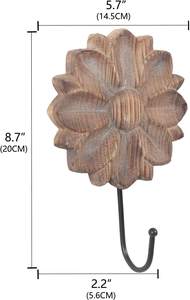 Flower Design Decorative <b>Wall</b> Hooks Stylish Towel Clothes <b>Key</b> Holder <b>Wall</b> Mounted Single <b>Rack</b> <b>for</b> Bathroom Kitchen - Product Image 2