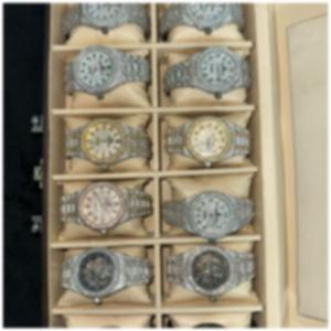 stunning <b>red</b> dial full iced out moissanite <b>watch</b> custom classic Roman numerals date dial antique style Mechanical <b>watch</b> luxury - Product Image 1