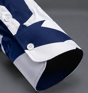เสื้อเชิ้ตแขนสั้นผู้ชายแบบลำลอง ปกคอพับ เสื้อเชิ้ตฤดูร้อน - Product Image 2