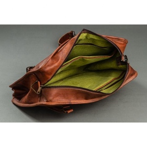Sac à bandoulière en cuir véritable pour hommes, Vintage, sacoche de luxe pour ordinateur portable, vente en gros - Product Image 2