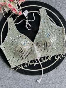 Designer Real Mirror Hand Work Party Wear Fully Stitched <b>Readymade</b> Soft Silk <b>Blouse</b> - Product Image 1