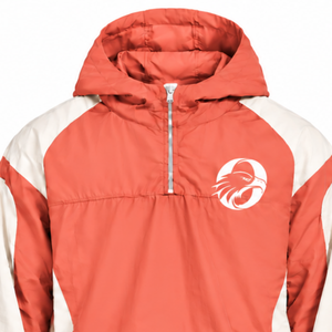 Mens <b>Coral</b> Neutral Color Block Windbreaker Hoodie Quarter Zip Lightweight Pullover Outdoor Running Sportswear <b>Jacket</b> - Product Image 3