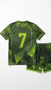 Ensemble maillot et short de volley-ball personnalisé turquoise à motif vague d'eau, OEM, anti-humidité, uniforme d'équipe, vêtements de sport par sublimation, vente en gros - Product Image 2