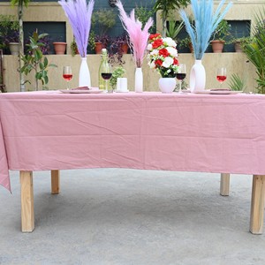 Wholesale Handmade Cotton Linen <b>Square</b> Washable Solid Color Customizable <b>Tablecloth</b> for Wedding Hotel Home Decoration - Product Image 3