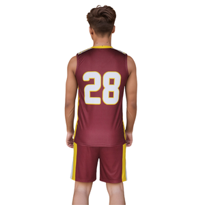Conjunto de camiseta sin mangas para voleibol masculino, uniforme de voleibol sublimado personalizado, uniforme de voleibol profesional antibacteriano para damas - Product Image 2