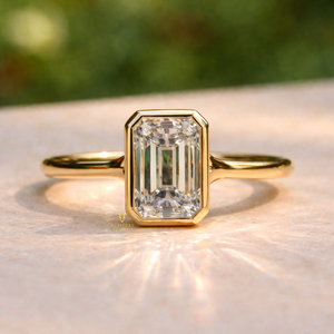 Anillo Solitario de Diamante Cultivado en Laboratorio con Corte Esmeralda, Certificado IGI, Oro de 14K y 18K, Multicolor, Varios Tamaños de Quilates, Anillos Elegantes de Lujo - Product Image 1