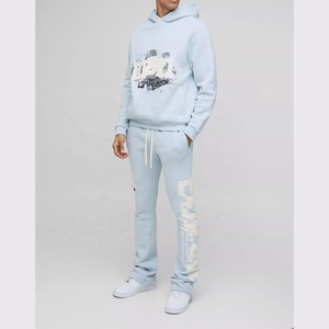 Conjunto Deportivo Informal con Capucha para Hombre, Estilo Moderno 2025/2026, Estampado Sólido, Personalizado, al por Mayor, Corte Regular - Product Image 1