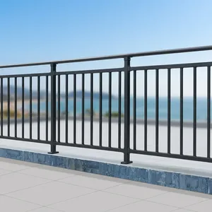 Barandilla de Balcón Moderna de Metal Negro con Barras Verticales, Valla de Seguridad Resistente para Exteriores, Terraza, Patio, Villa, Porche, Resistente a la Oxidación - Product Image 3