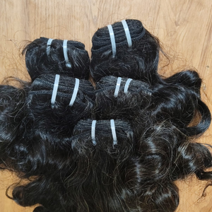 ผมอินเดียแท้แบบ Remy สีเทาหยิก ขนาด 1015 นิ้ว - โทนสีเงินธรรมชาติ คุณภาพพรีเมียม เย็บด้วยเครื่องจักรแบบ Double Weft - Product Image 2