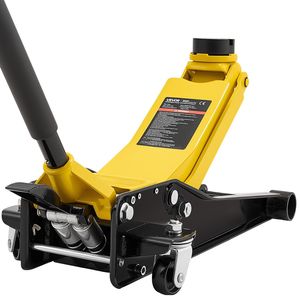 Martinetto idraulico da officina in acciaio da 3 tonnellate (6614 libbre) a basso profilo con doppio pistone e pompa a sollevamento rapido, con adattatore per SUV - Product Image 1