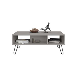 White <b>Coffee</b> <b>Table</b> with 4 <b>Legs</b> and 2 Shelves 15.7\" H Stylish Furniture Accessory - Product Image 2