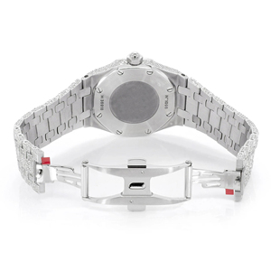 Reloj de Hombre de Cuarzo de Acero Inoxidable con Diamantes Moissanite VVS Iced Out, Estilo Hip Hop, Correa de 20mm y Esfera de Cristal - Product Image 4