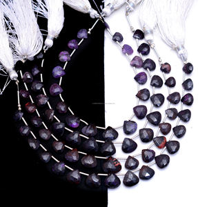 Perles de Sugilite Naturelle Brune Façonnées en Forme de Cœur, Faites à la Main, de Qualité Supérieure, pour la Fabrication de Bijoux DIY (Colliers, Bracelets, Boucles d'Oreilles) - Product Image 2