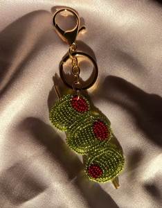 Handmade Embroidery Beaded <b>Keychain</b> with Intricate Floral Design for Keys Handbags Backpacks and Purse Accessories - Product Image 3