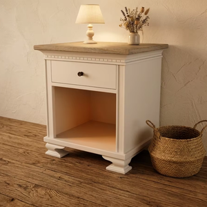 Elish Handcrafted Wooden <b>Bedside</b> Table Clean-Line Minimalist Natural Finish Nightstand for Bedroom and Apartment Living - Product Image 2