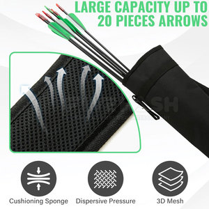 Premium Leather Archery <b>Quiver</b> Durable Handmade Back Holder Adjustable Strap Hunting Practice Vintage Style Outdoor Sports Gear - Product Image 2