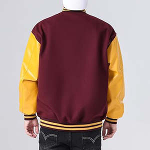Chaqueta de Béisbol de Invierno para Hombre, Estilo Letterman, con Botones, de Alta Calidad OEM, con Hombros Caídos, Tejido Transpirable, Varios Colores - Product Image 6