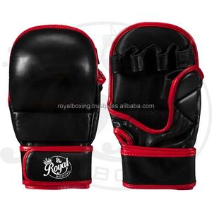 Guantes de Boxeo y MMA de Cuero de 10 oz de Nivel Profesional, con Logotipo Personalizado, Guantes de Grappling de Medio Dedo, Opciones de Venta al Por Mayor - Product Image 2