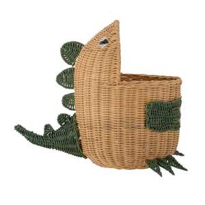 Dinosaur Rattan Storage <b>Basket</b> Toddler Furniture Nursery Room Natural Wicker Dino Animal Hanging <b>Basket</b> For Baby Playroom Art - Product Image 3