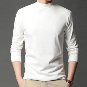 เสื้อเชิ้ตแขนยาวผู้ชาย คอวี ระบายความชื้น โพลีเอสเตอร์ สำหรับเล่นกีฬา สีดำ สีขาว - Product Image 3