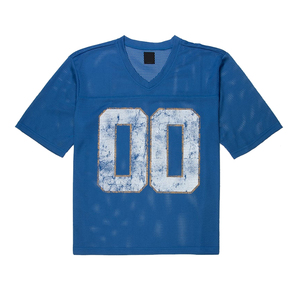 Camiseta de Fútbol de la Mejor Calidad, Estilo Oversize, Corte Cuadrado, Malla Transpirable, Secado Rápido, Tejido de Punto, Ropa Deportiva - Product Image 1