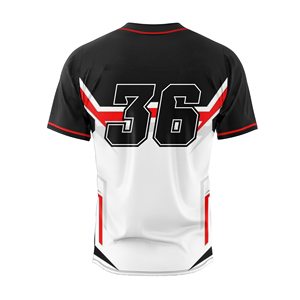 เสื้อฟุตบอลผู้ชายสั่งทำพิเศษ เบอร์ 36 สีดำ ขาว แดง แบบซับลิเมชั่น ระบายเหงื่อได้ดี แขนสั้น ทรงปกติ สำหรับผู้ใหญ่ - Product Image 4