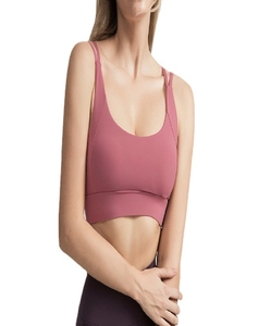 Soutien-gorge de yoga sans couture ultra-élastique, haut de fitness antichoc en tissu doux, dos nageur, vêtements de sport respirants pour la gym, personnalisable avec logo - Product Image 6