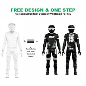 Pantalon / Maillot de moto unisexe pour adulte, personnalisé, imprimé, respirant, à séchage rapide, en tissu polyester, avec nom et logo d'équipe/marque - Product Image 2