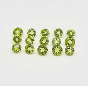 Lote de 100 Piedras Preciosas Sueltas de Peridoto Natural, Corte Redondo, 1.50-2.25 MM, Certificado IGI, para Joyería - Product Image 1