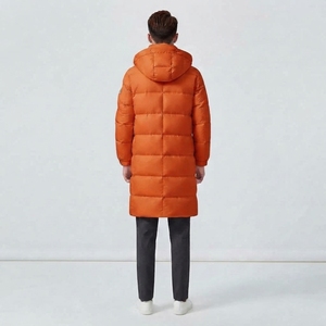 Men's Winter Long Puffer Coat Quilted <b>Padded</b> Jacket Warm Casual Outdoor Wear Stand Collar Functional Pockets - Product Image 3