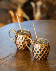 Taza de Cobre Hecha a Mano con Agarre Cómodo para Uso Diario en Cocina, Oficina, Restaurante y Servicio de Bebidas - Product Image 2