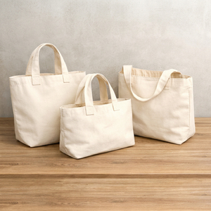 Sac de plage en tissu recyclé avec logo personnalisé, sac de shopping en toile de coton biologique, grand sac fourre-tout pour femme - Product Image 1