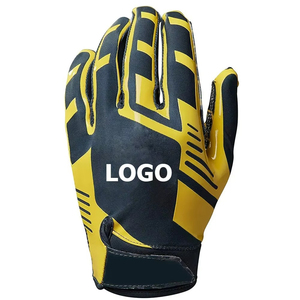 Blue Orange PU Baseball Softball Gloves with Logo Design for <b>Game</b> Use - Product Image 2