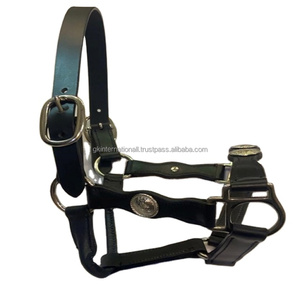 Raccords en laiton lourd en cuir noir marron Durable avec coutures contrastantes et conches décoratives rondes argentées - Product Image 1