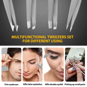 Instruments de beauté chirurgicaux HOTSurgical 2025 en acier inoxydable, pinces à cils et à sourcils professionnelles, kits d'extension - Product Image 3